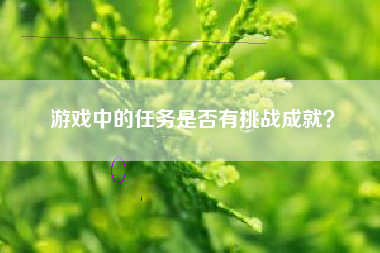 游戏中的任务是否有挑战成就？  第1张